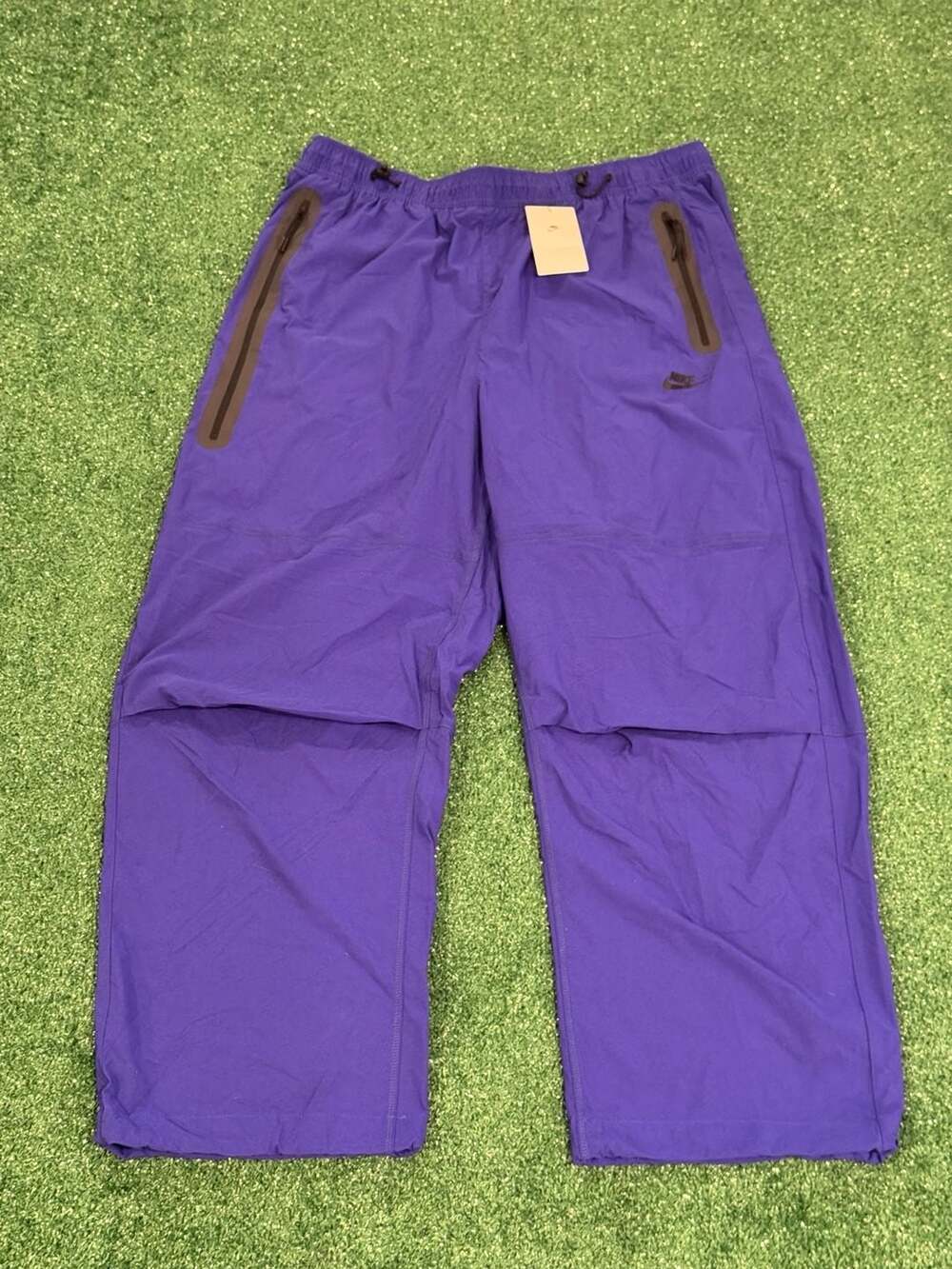 Nike Tech Woven Oversized Stacked Pants Deep Night Blue HM7158-539 Size XL
